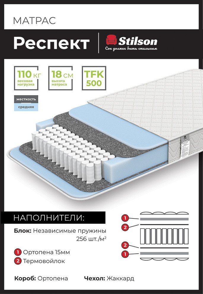 Матрас независимый пружинный блок 140 200