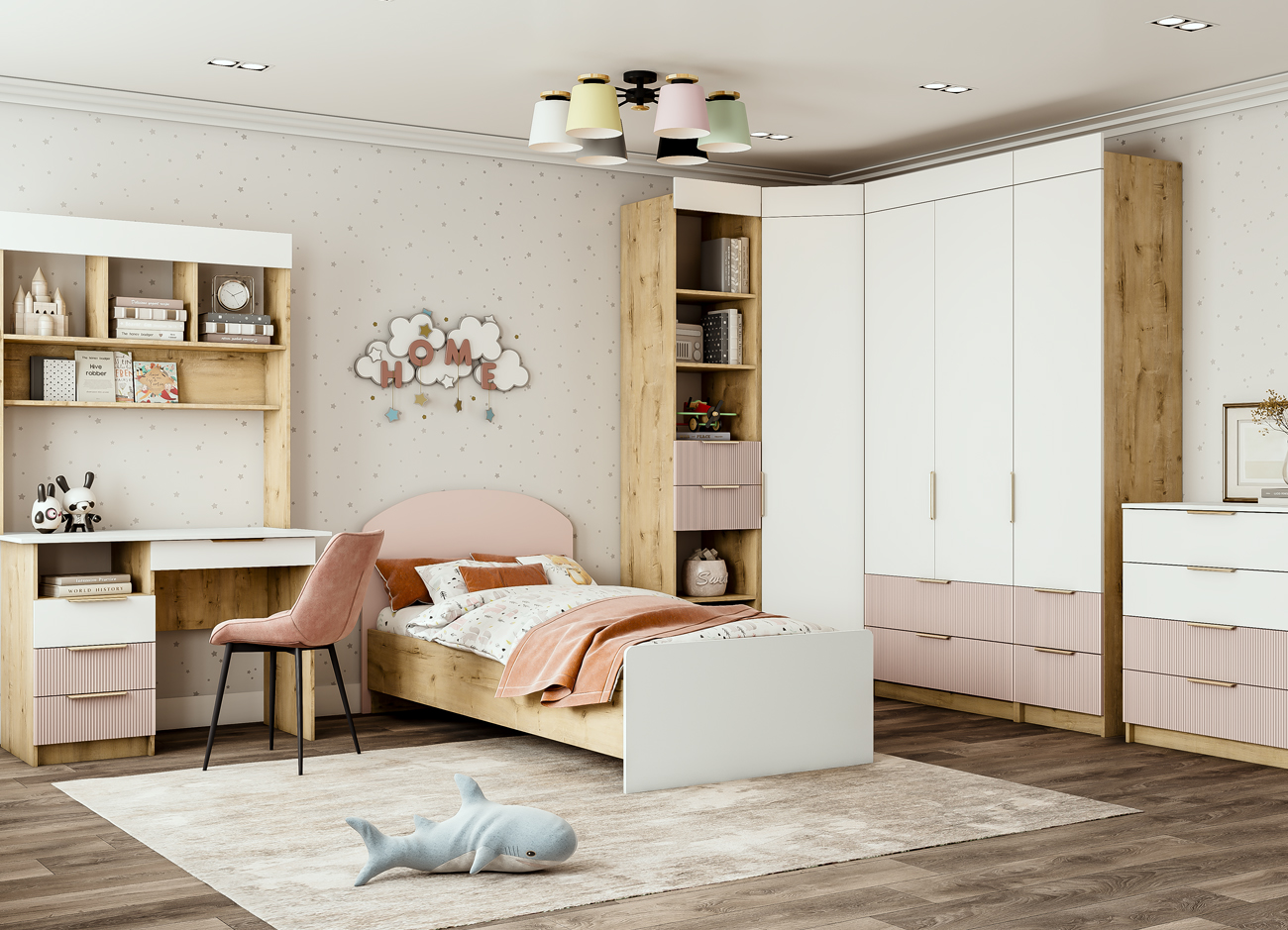 Шкаф В Детской Комнате: + (Фото) Угловых/Встроенных/Радиусных | Home decor, Home, Loft bed